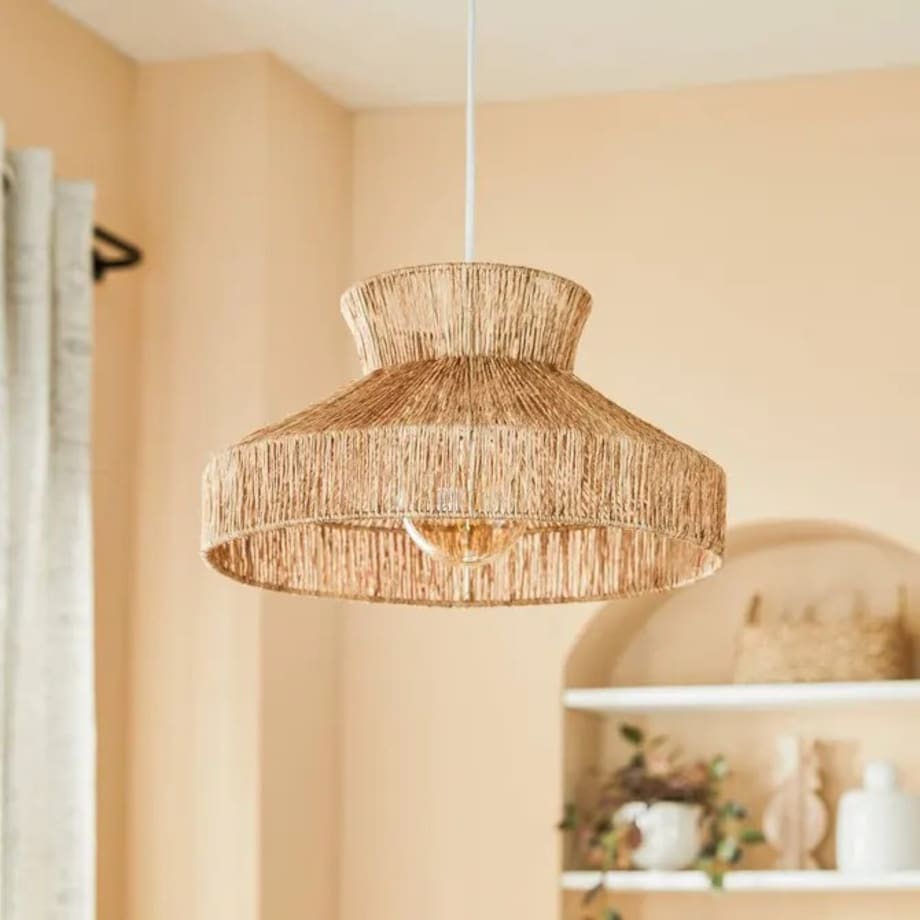 Lampa wisząca jutowa Zelia 38 cm