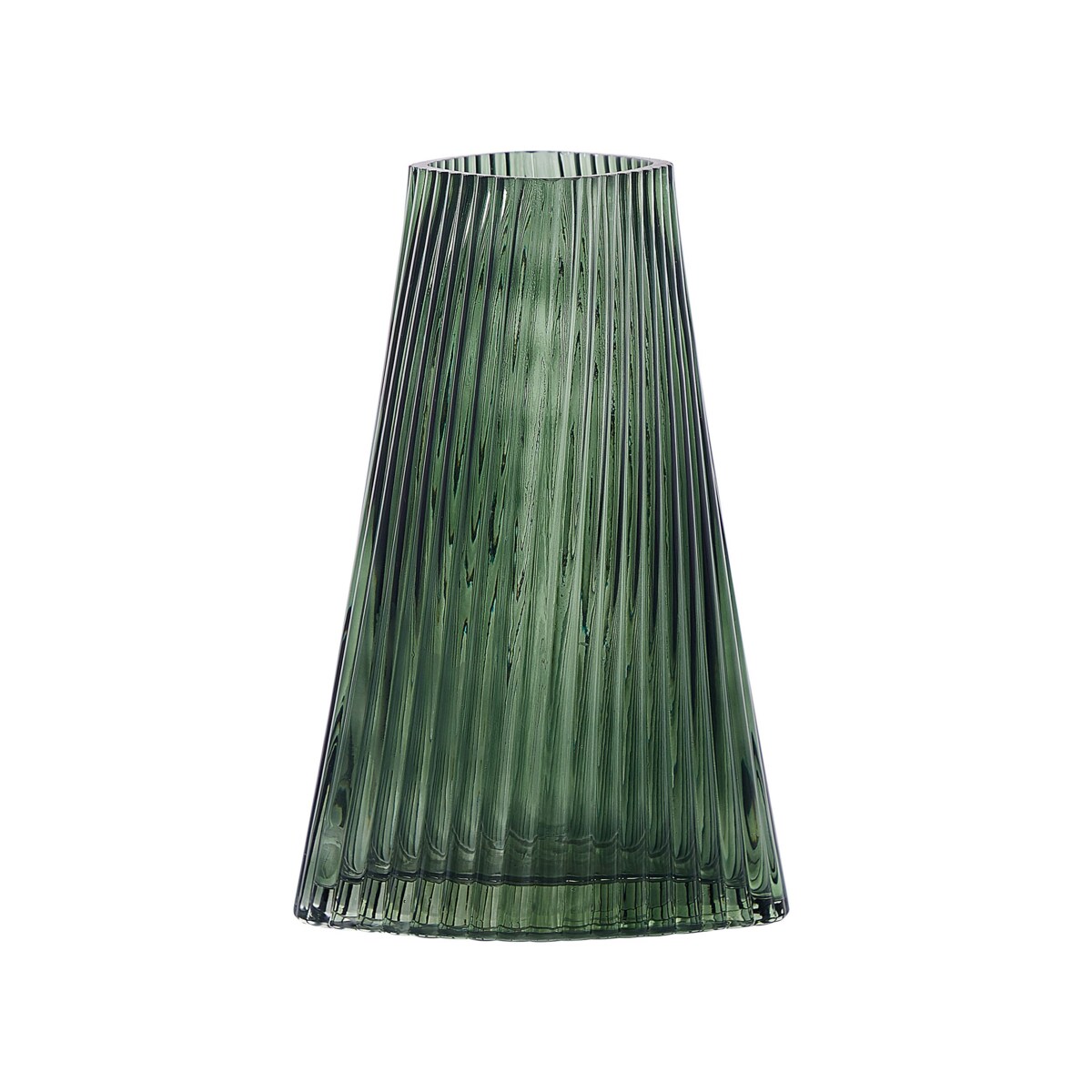 Wazon na kwiaty szklany 26 cm ciemnozielony MARPISSA