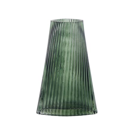 Wazon na kwiaty szklany 26 cm ciemnozielony MARPISSA