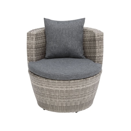 Zestaw mebli balkonowych z poduszkami CAPRI Technorattan Szary