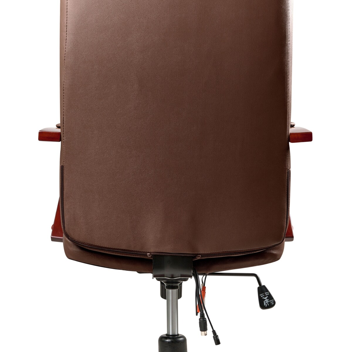 Fotel z masażem DIAMOND Z funkcją podgrzewania Skóra naturalna Ciemnobrązowy