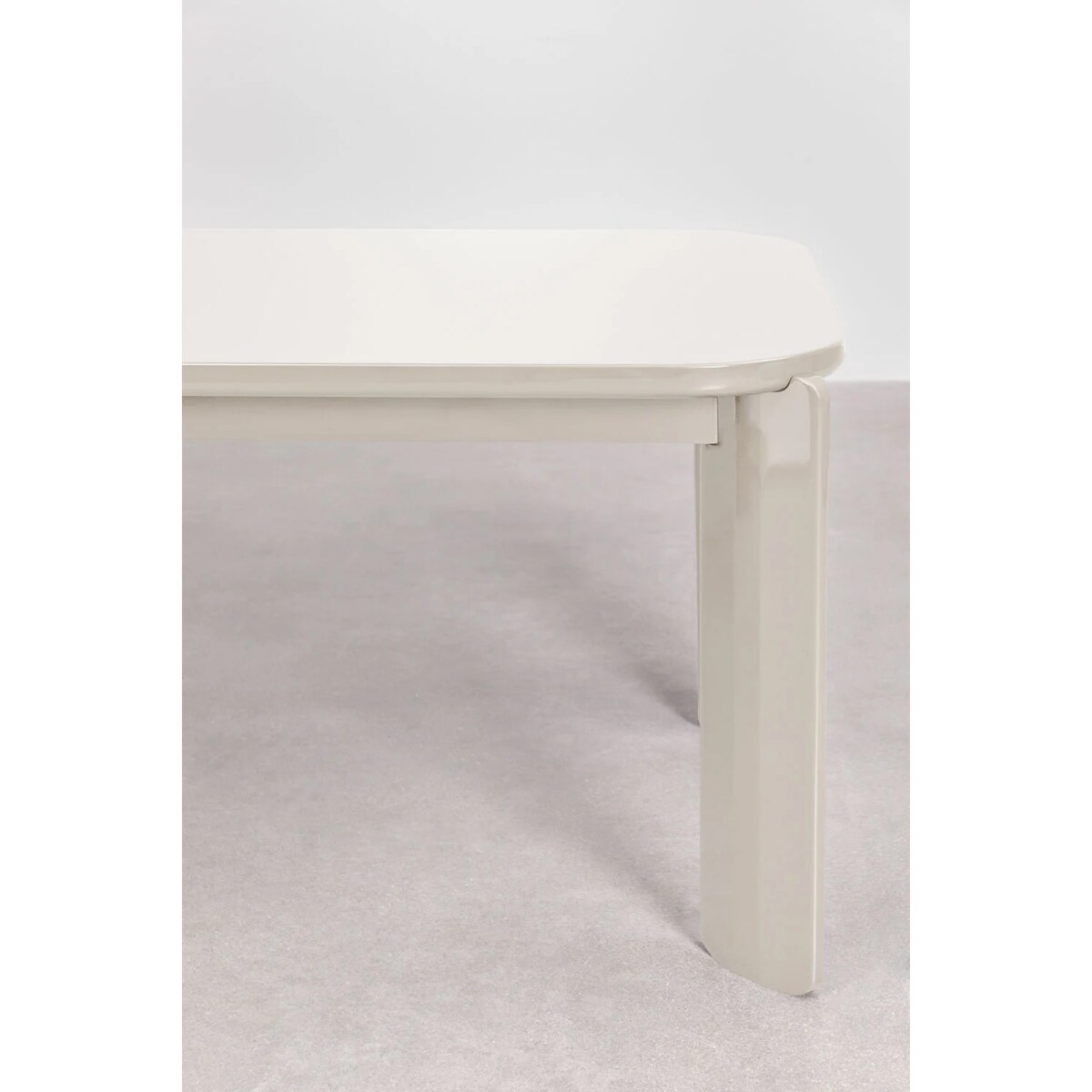 Prostokątny stół jadalniany 200x100 cm z MDF Genewa glossy kremowy