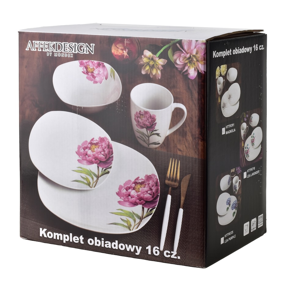 Komplet obiadowy 16-częściowy LEA Purple