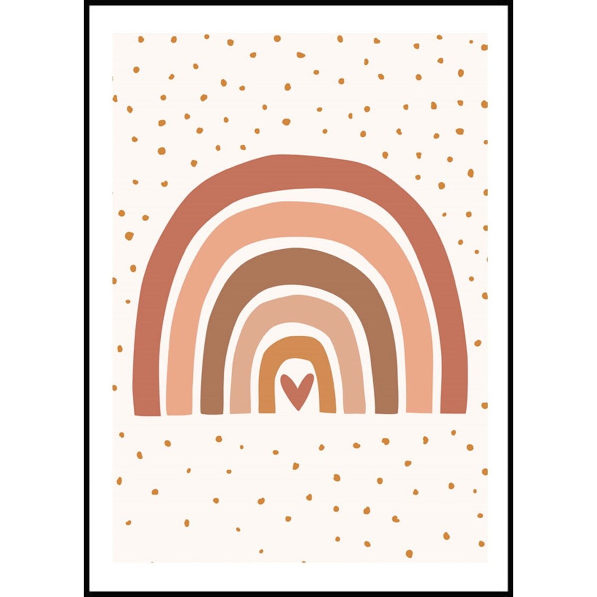 Poster Story, Plakat, Obraz - Serce w Tęczy, wymiary 21 x 30 cm