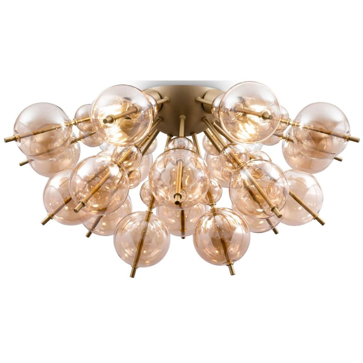 Lampa sufitowa plafon Bolla MOD133CL-04BS molekuły bursztynowe