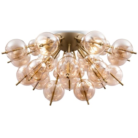 Lampa sufitowa plafon Bolla MOD133CL-04BS molekuły bursztynowe