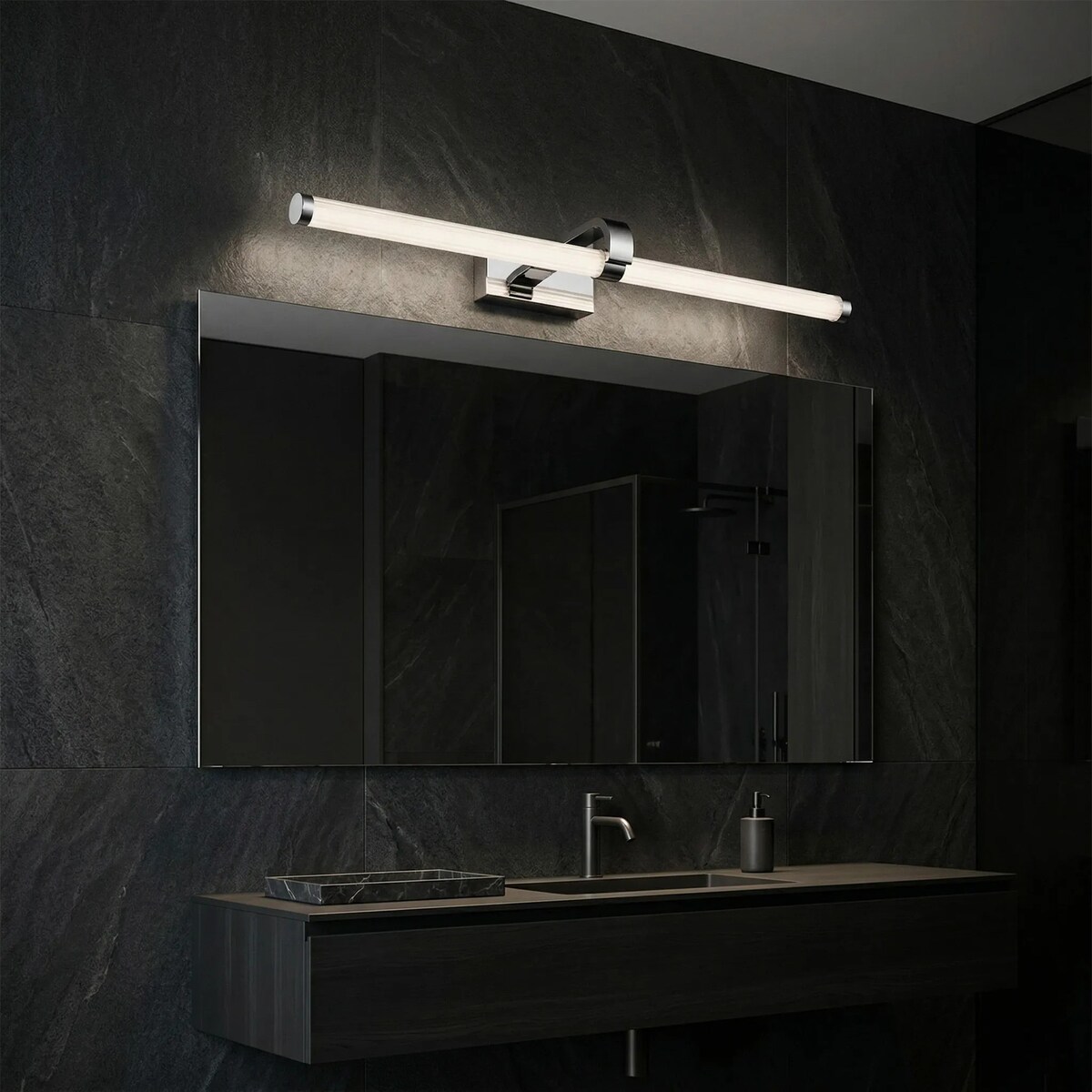 Kinkiet App1882-1W 60Cm Led Chrom, Aluminium, Tworzywo Sztuczne