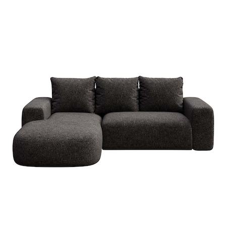 Monce Sofa narożna lewa antracytowa