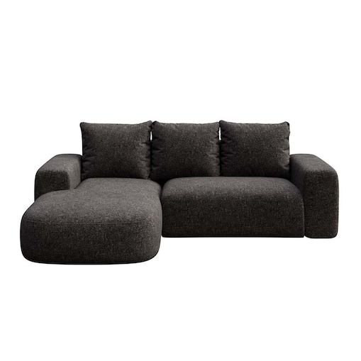 Monce Sofa narożna lewa antracytowa