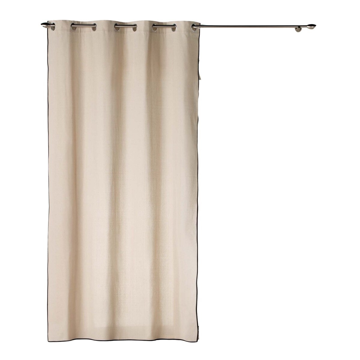 Zasłona bawełniana 140x240 cm z przelotkami KURTENO beżowa