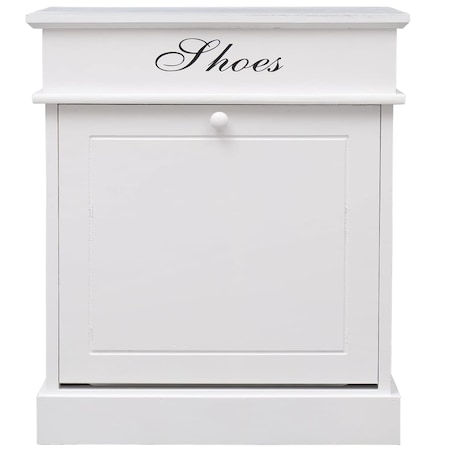 vidaXL Szafka na buty, biała, 50 x 28 x 58 cm, drewno paulownia