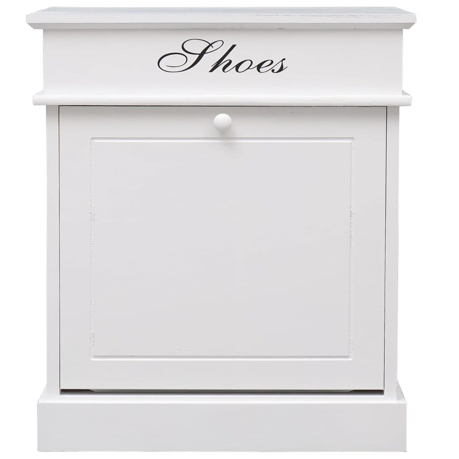 vidaXL Szafka na buty, biała, 50 x 28 x 58 cm, drewno paulownia