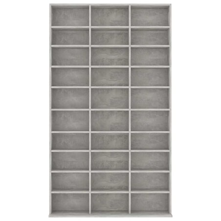 vidaXL Szafka na płyty CD, szarość betonu, 102x16x177,5 cm