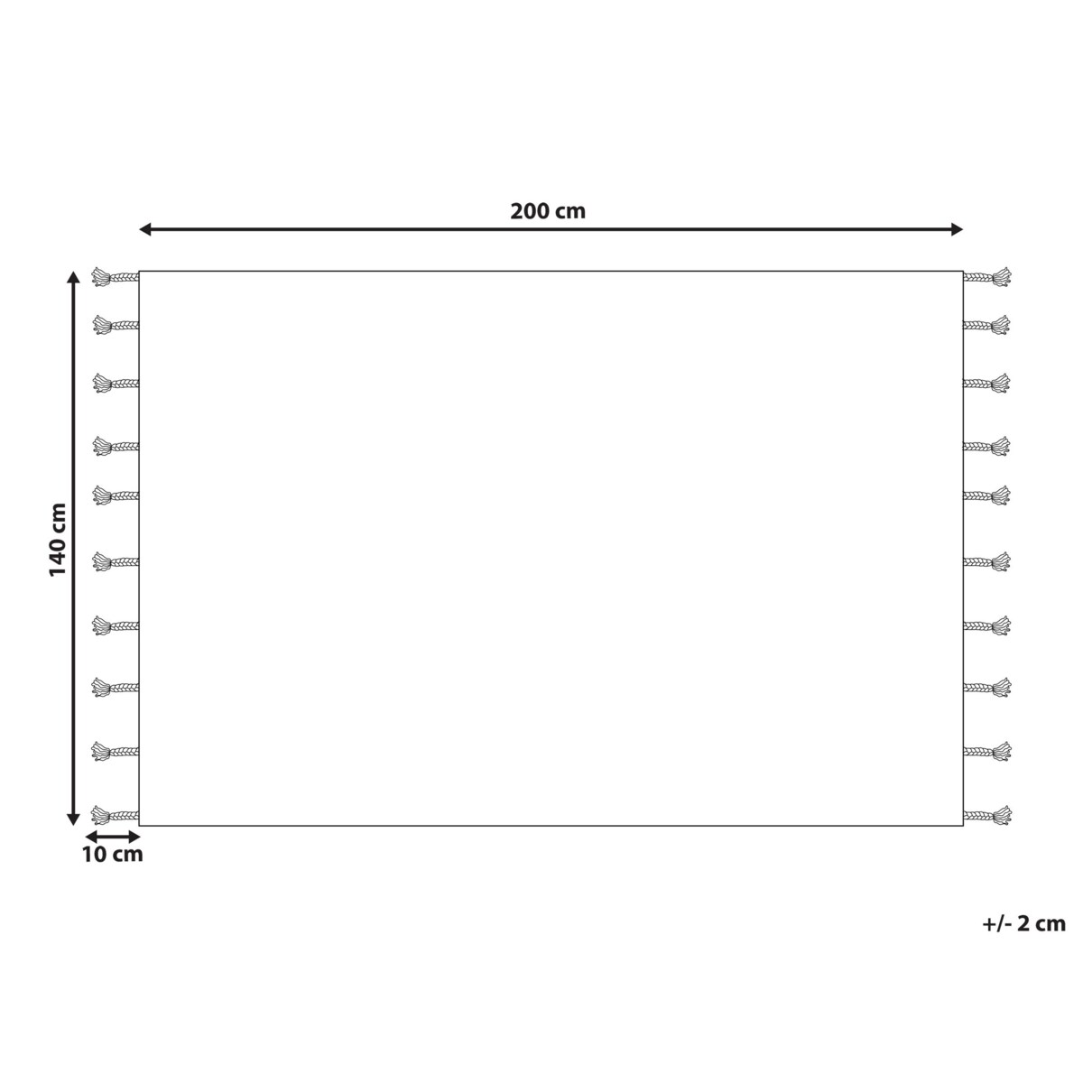 Dywan shaggy bawełniany 140 x 200 cm beżowy BITLIS