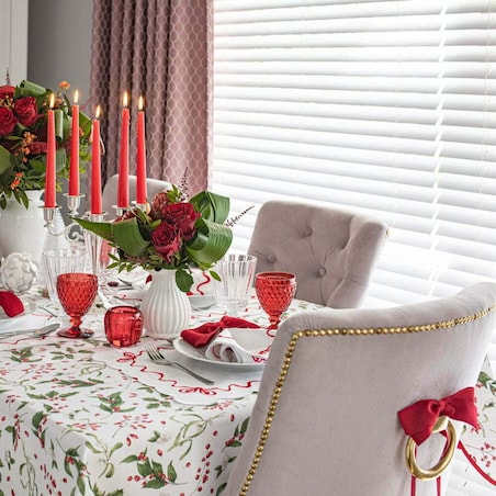 Haftowane podkładki Red Christmas Bows