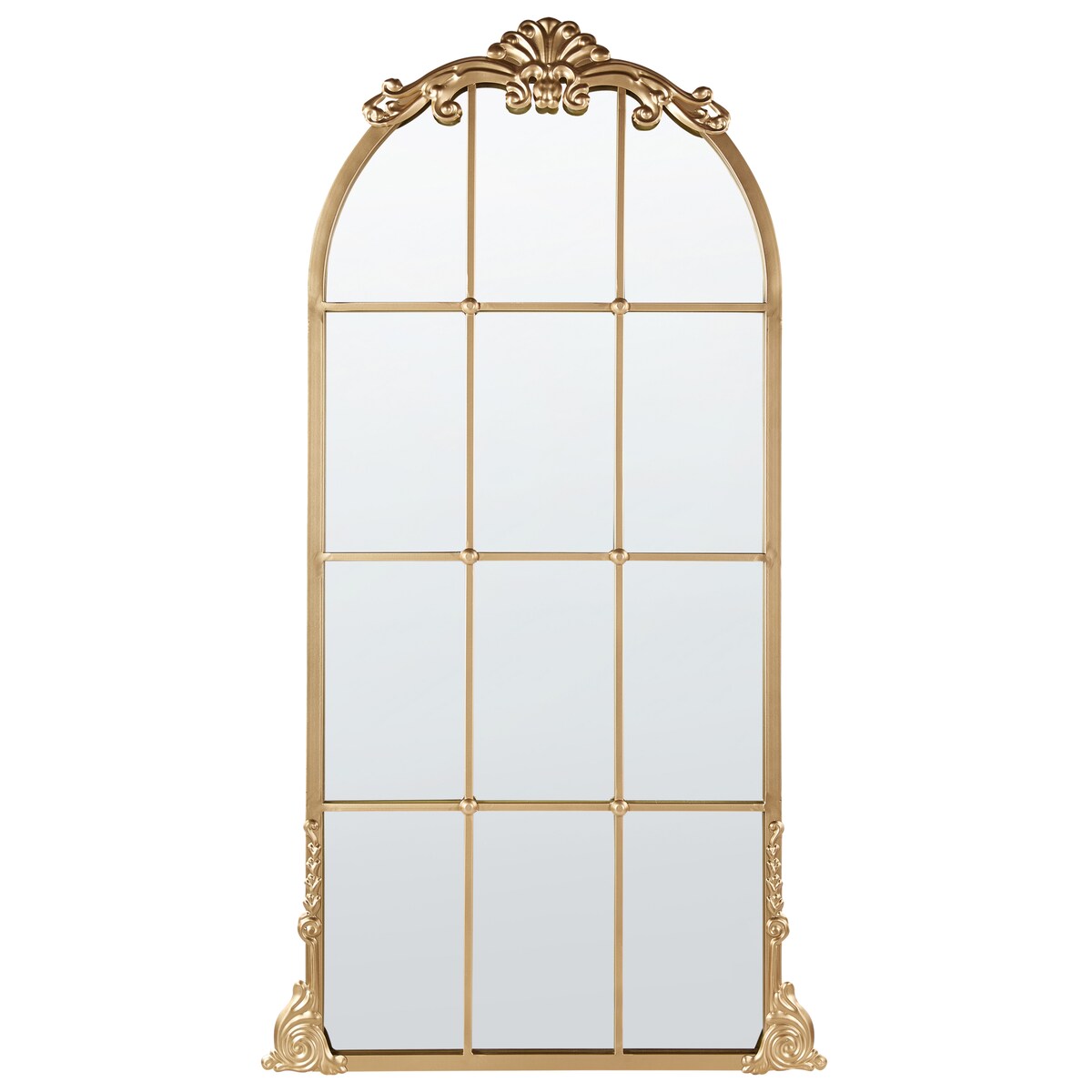 Lustro ścienne NOIDAN 66 cm 124 cm Metal Złoty