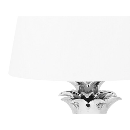 Lampa stołowa ceramiczna srebrna PINEAPPLE