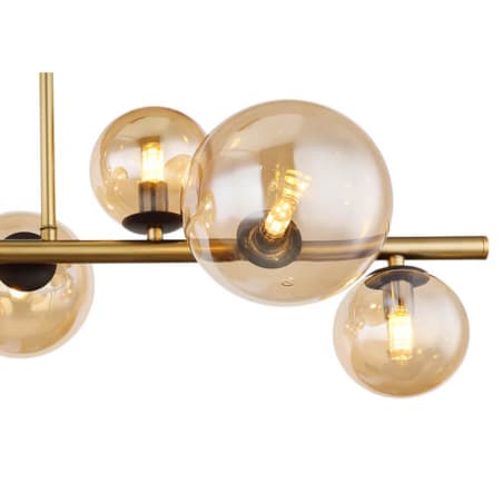 Przysufitowa lampa Riha 56135-9D bubbles czarna bursztynowa