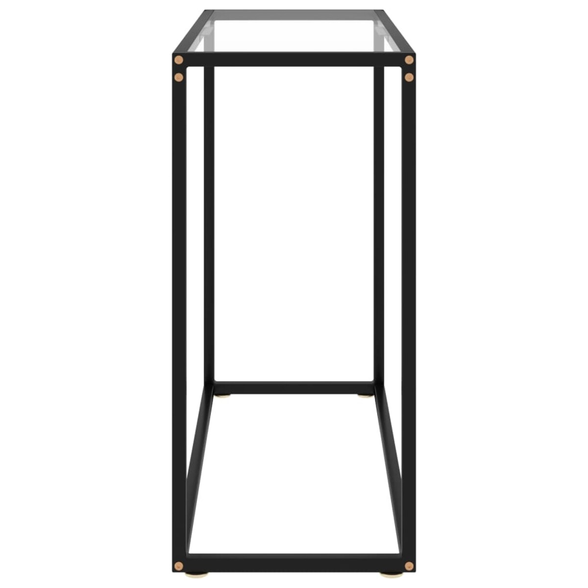 vidaXL Stolik konsolowy, przezroczysty, 80x35x75 cm, szkło hartowane