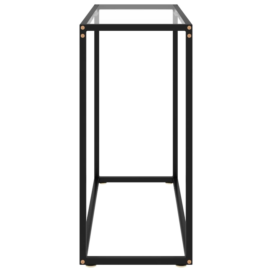 vidaXL Stolik konsolowy, przezroczysty, 80x35x75 cm, szkło hartowane