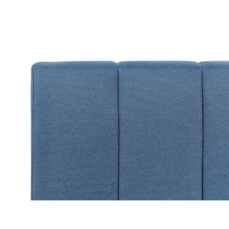 Łóżko z pojemnikiem tapicerowane 160 x 200 cm niebieskie DREUX