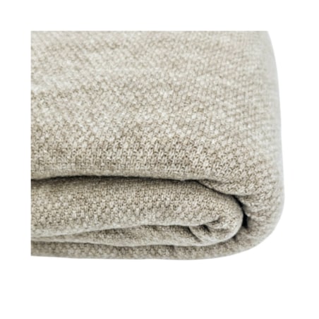 Koc dzianinowy z podszyciem futerkowym 150x200 cm – MILANO DUO TAUPE