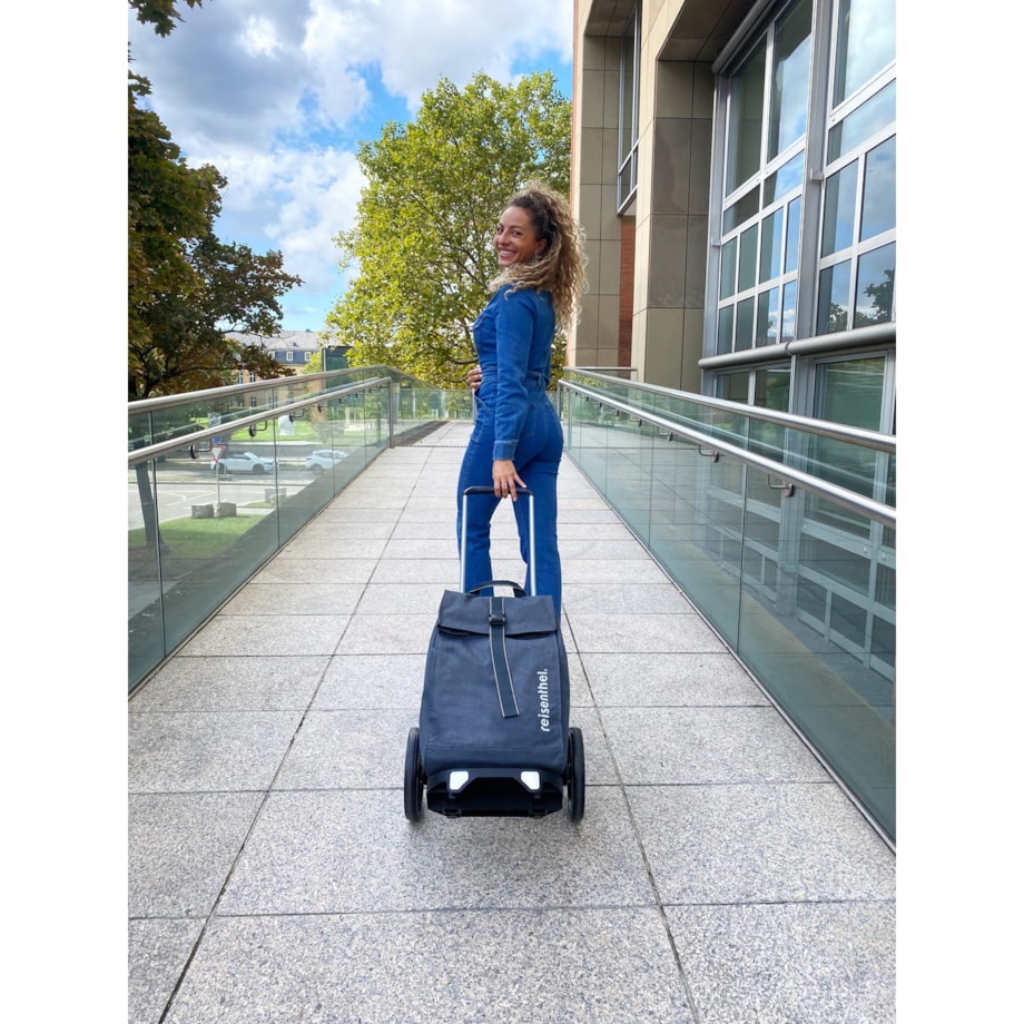 Wózek na zakupy CITYCRUISER, herringbone dark blue