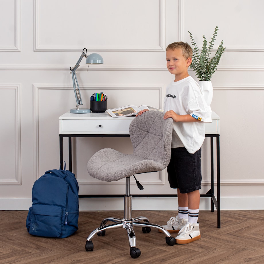 Fotel do biura obrotowy nowoczesny szary