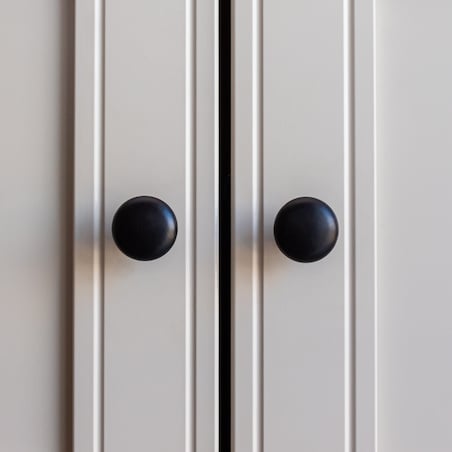 10x Gałka do mebli czarna uchwyt meblowy klasyczny zestaw 28 mm