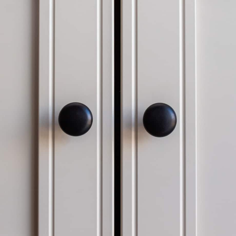 10x Gałka do mebli czarna uchwyt meblowy klasyczny zestaw 28 mm