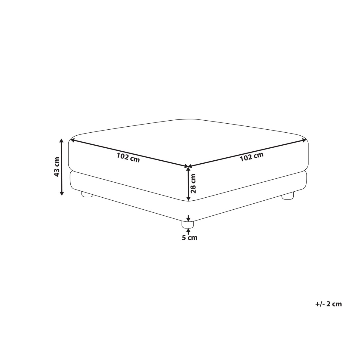 Otomana złamana beżowa SIGTUNA