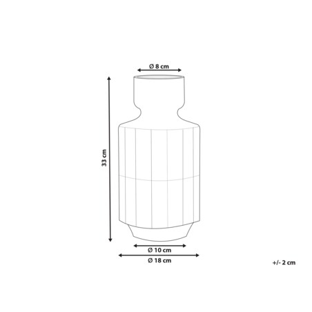 Wazon na kwiaty szklany 33 cm szary DIKELLA