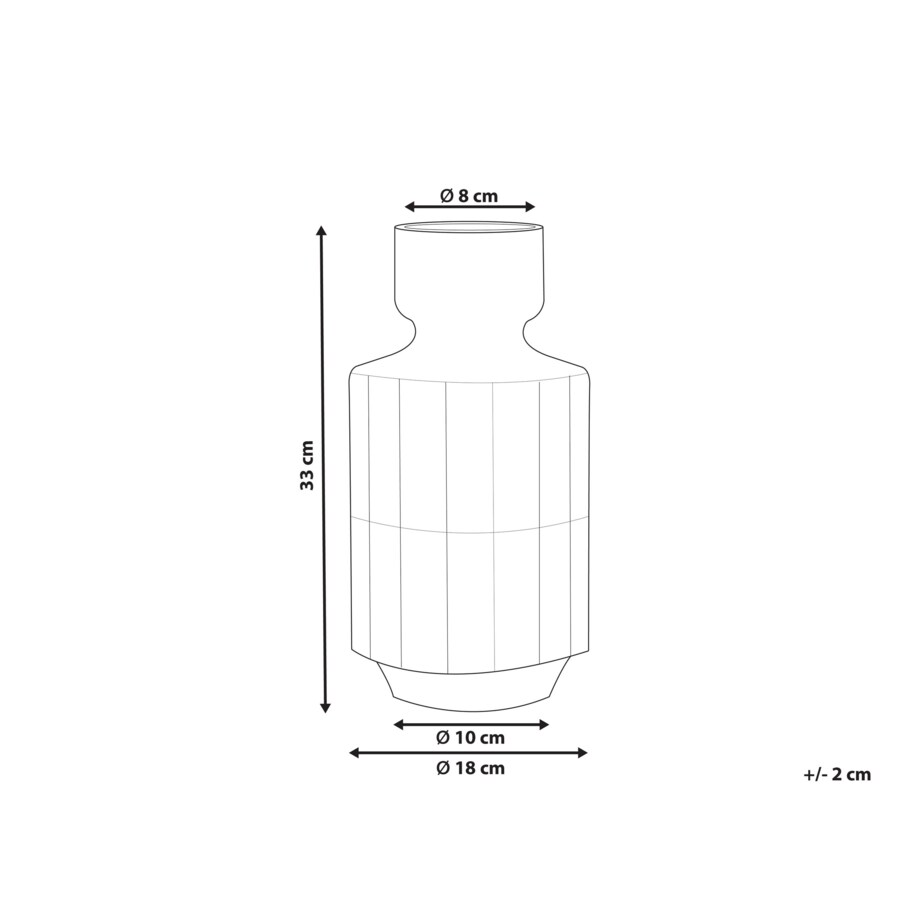 Wazon na kwiaty szklany 33 cm szary DIKELLA