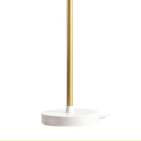 Stołowa lampa biurkowa TREVO 1097B40 Aldex regulowana lampka stojąca biała mosiądz