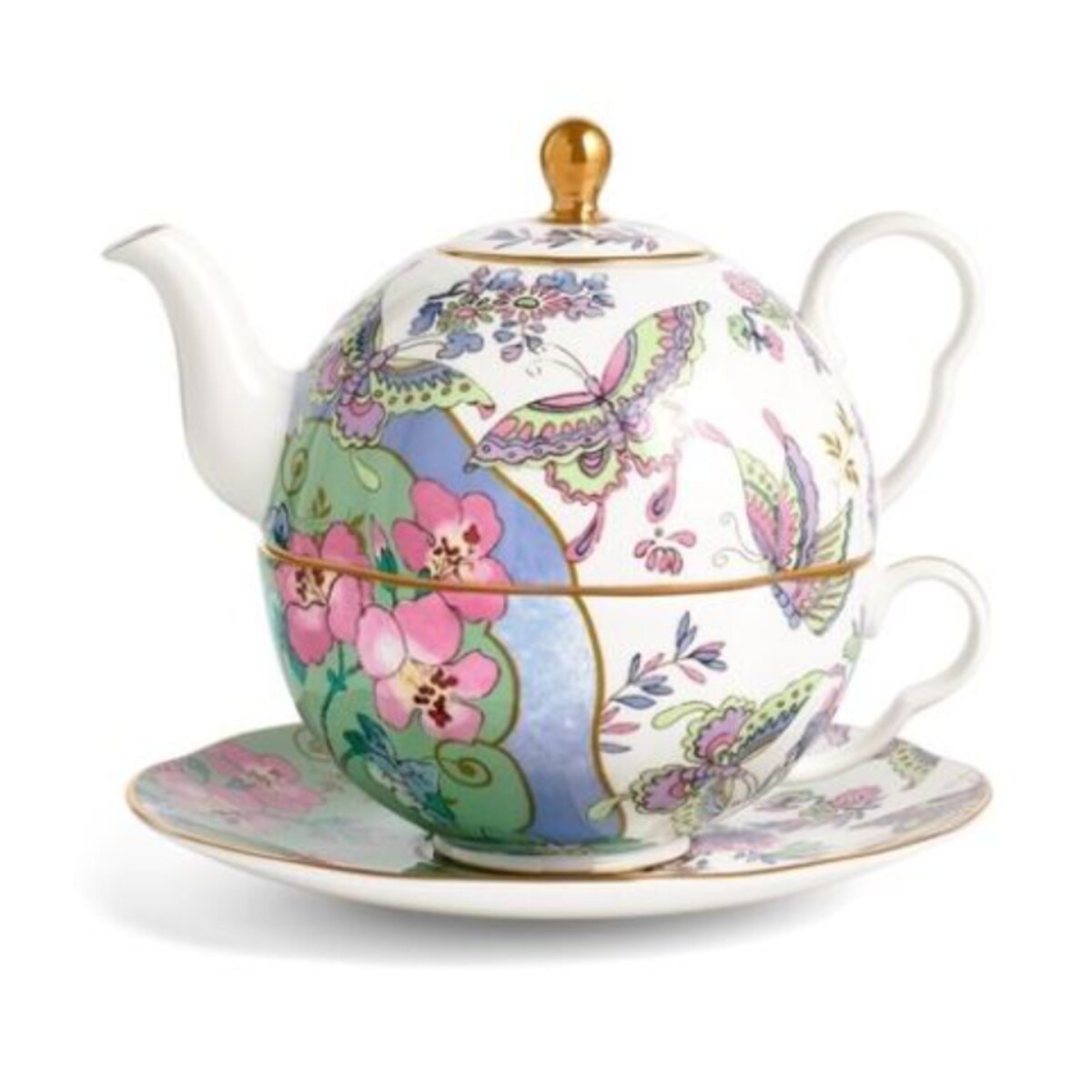 Dzbanek z filiżanką Tea For One Butterly Bloom Wedgwood