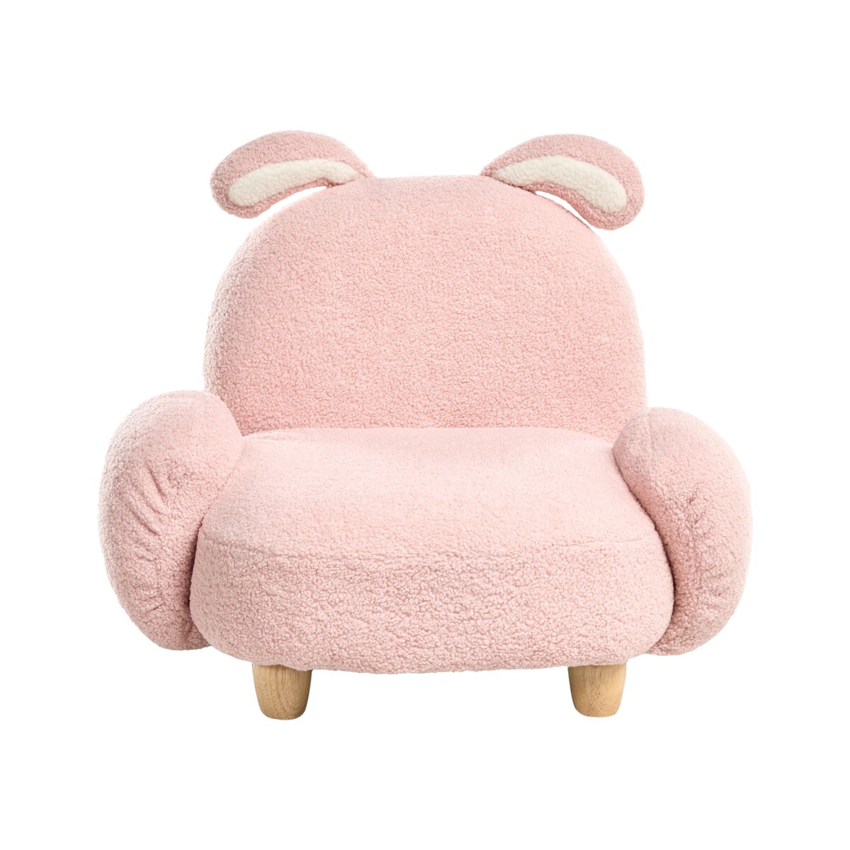 Fotel dziecięcy Królik KANNA Boucle Pastelowy róż