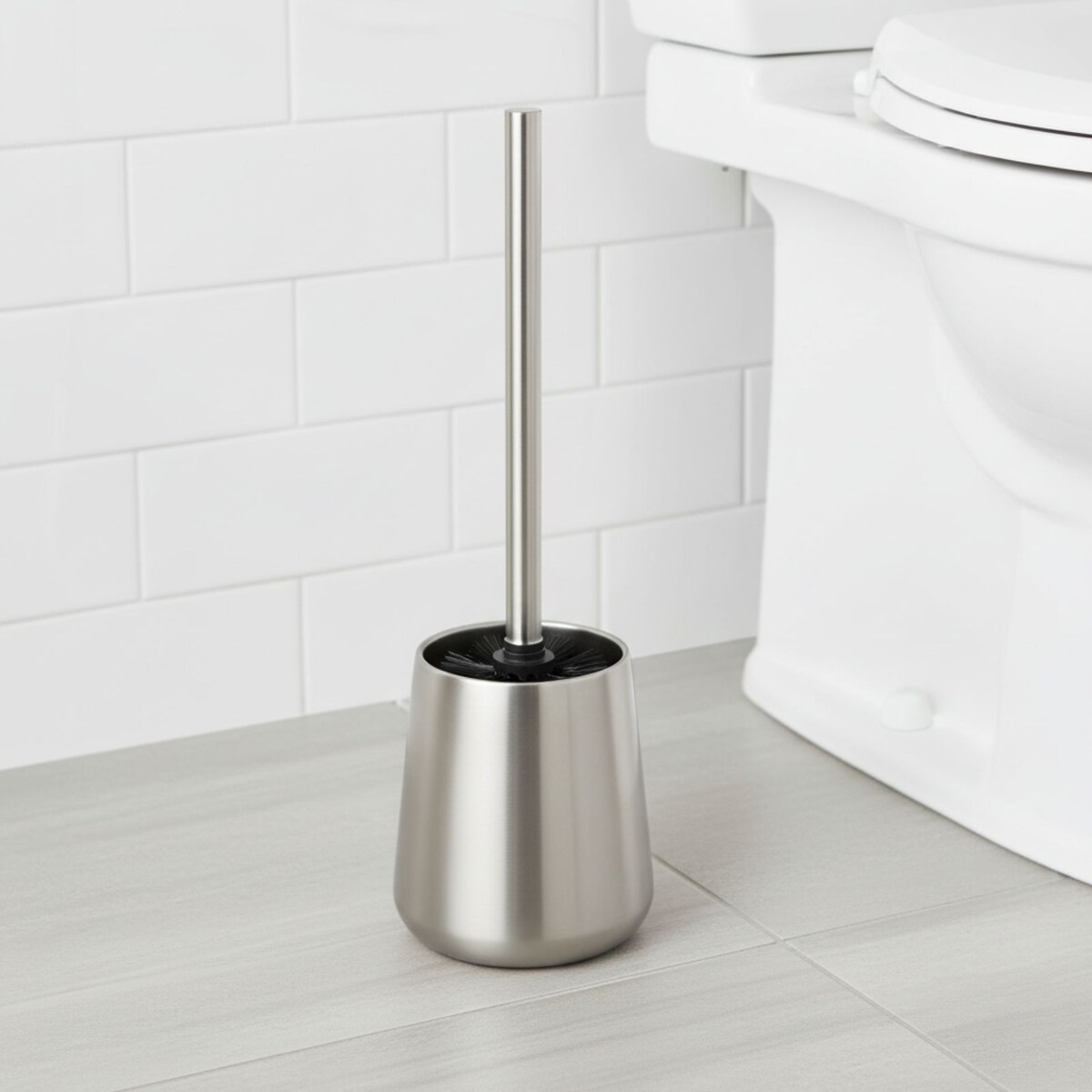 Szczotka do wc DAHI, stal nierdzewna, Ø 11 cm