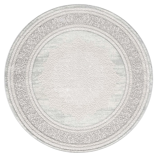 Dywan Glamour okrągły klasyczny do salonu i jadalni Antique 2090 Szary 160x160