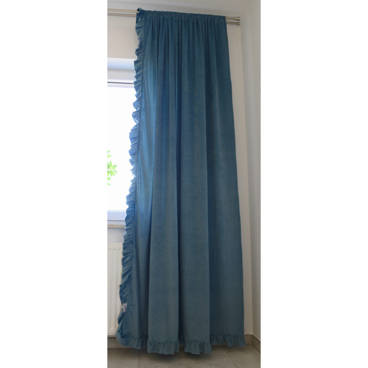 Zasłona Na Okno Okna Z Falbanką Do Salonu Sypialni 150X250 Cm Szmaragd