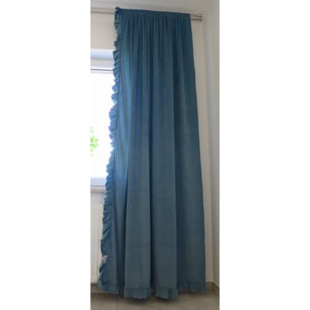 Zasłona Na Okno Okna Z Falbanką Do Salonu Sypialni 150X250 Cm Szmaragd