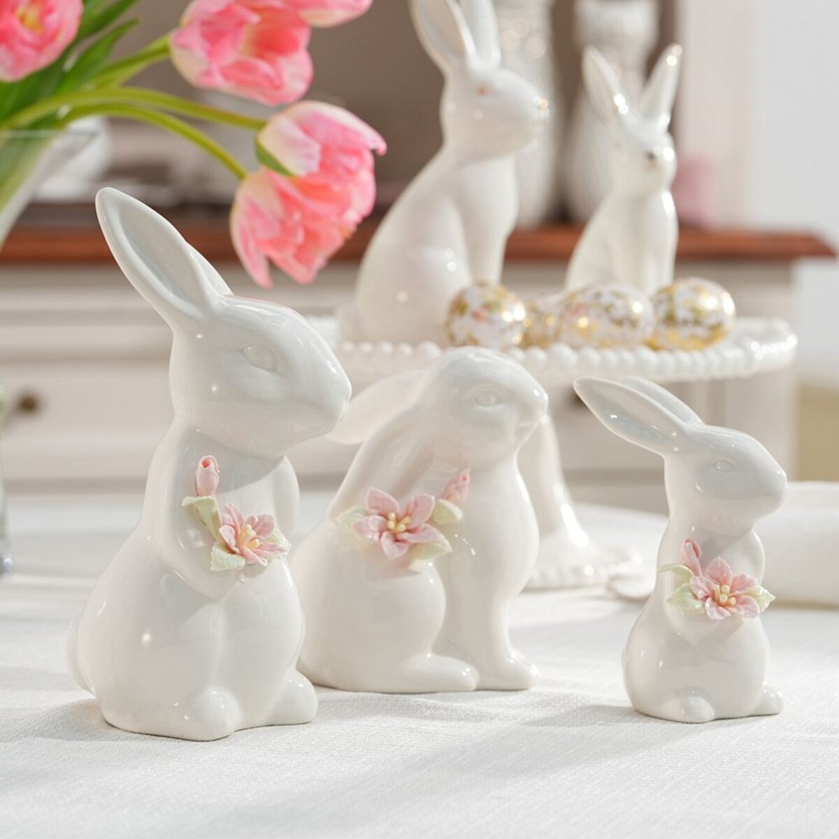 VILLA ITALIA Zajączek porcelanowy 18,5 cm LAURA