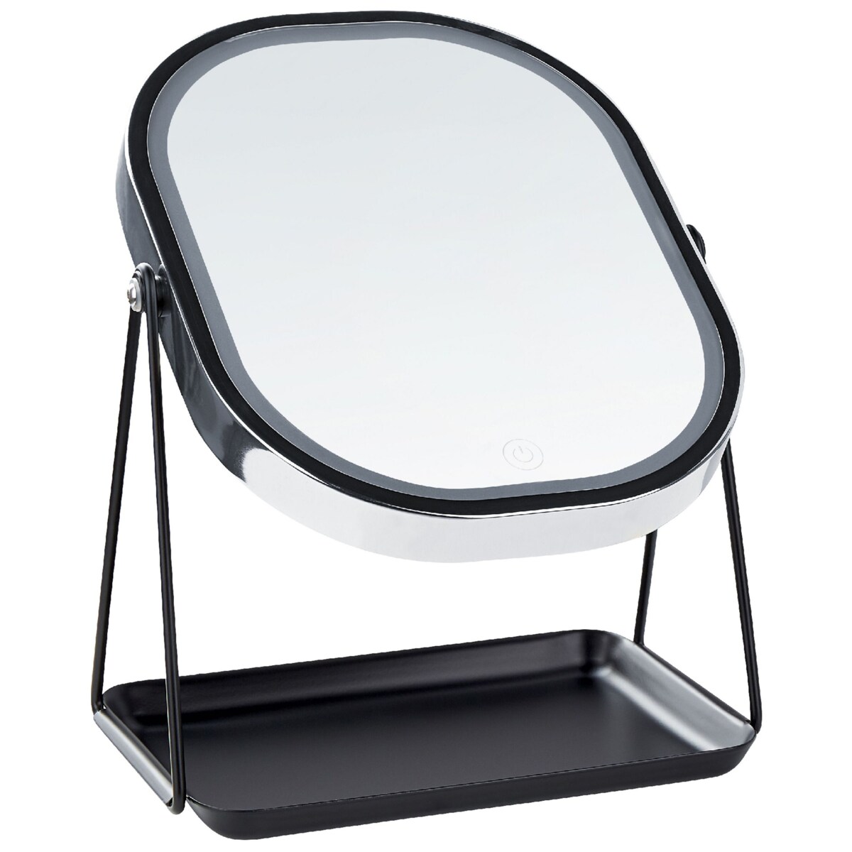 Lusterko kosmetyczne LED 20 x 22 cm srebrne DORDOGNE