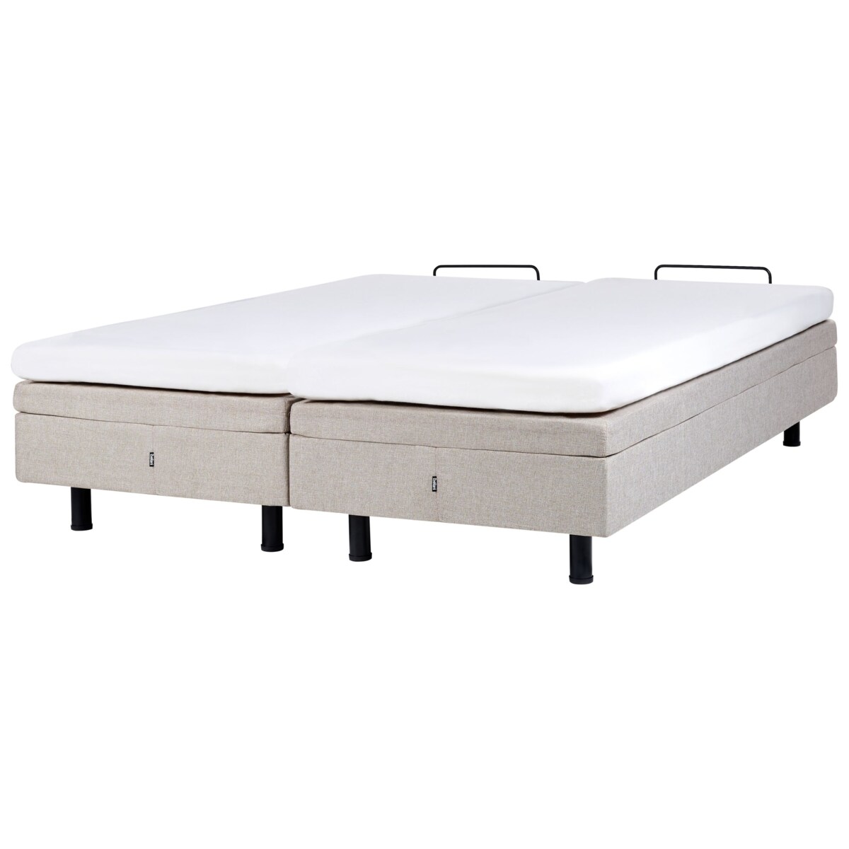 Łóżko regulowane bez zagłówka DUKE 160 x 200 cm Beżowy