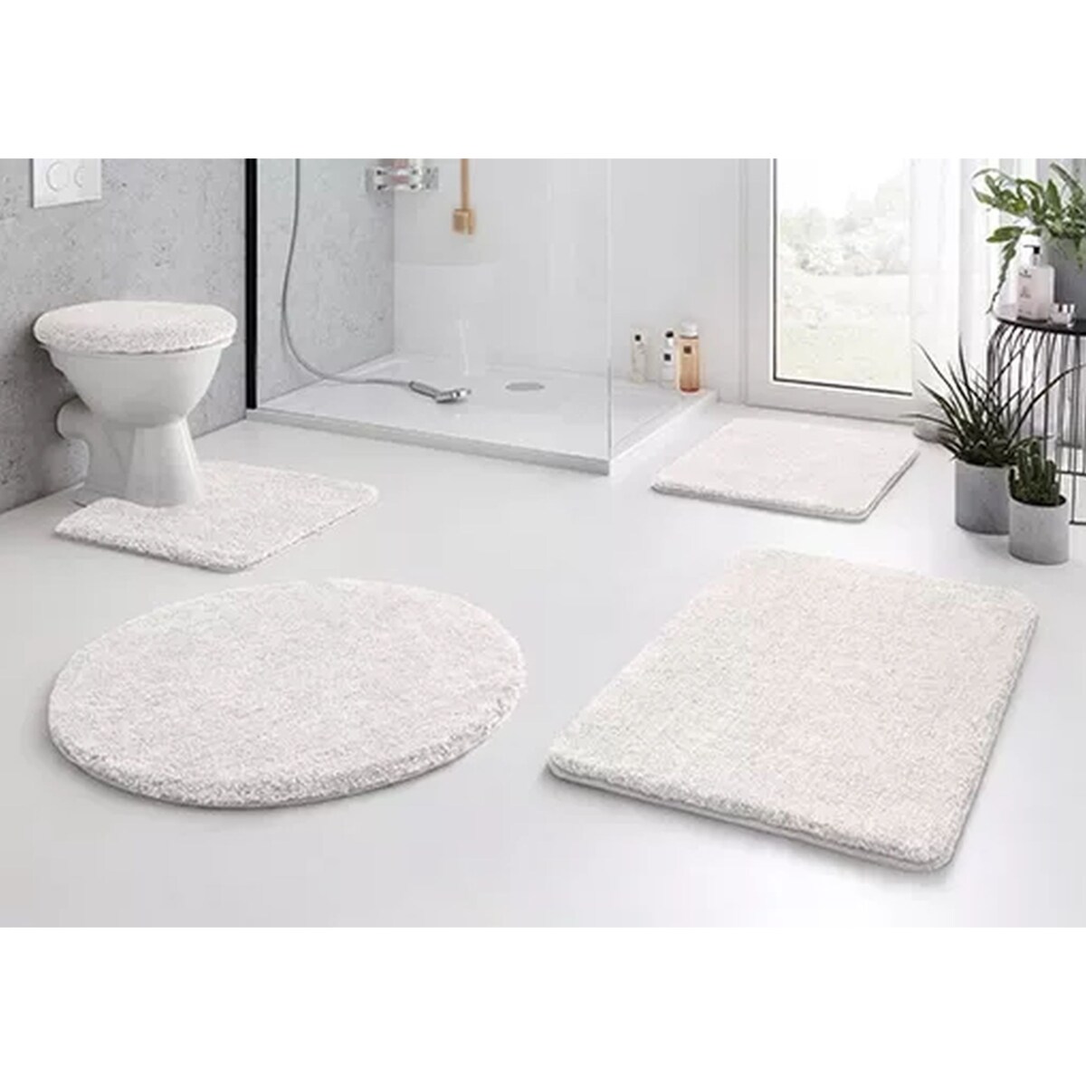 Kleine Wolke Relax Dywanik WC polarny biały 55x 55 cm