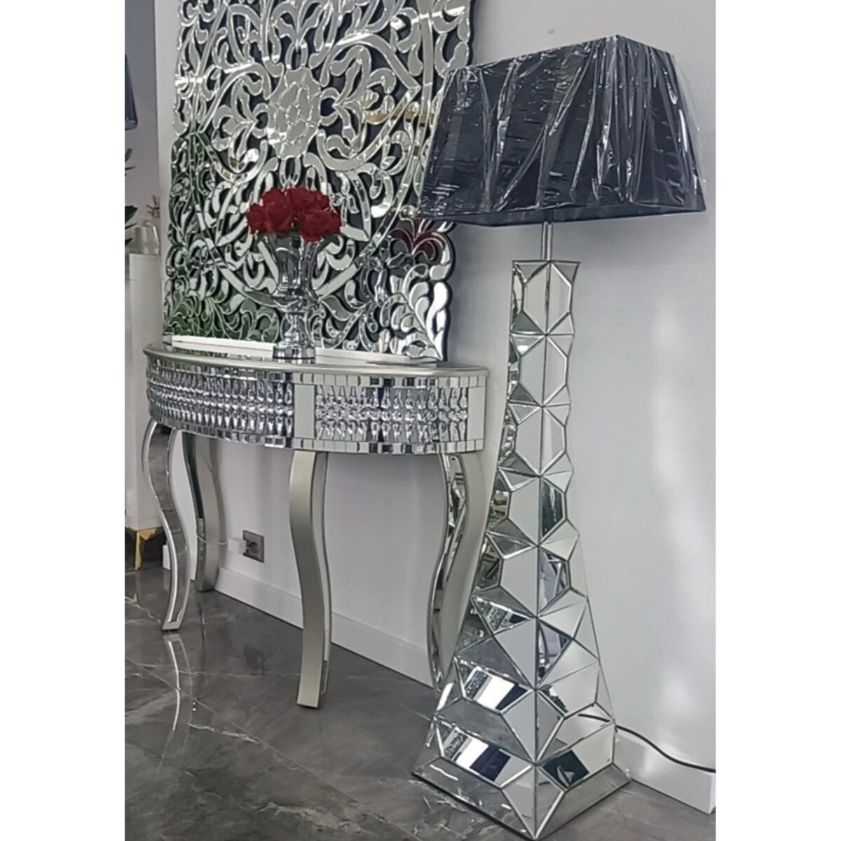 Lustro dekoracyjne Glamour Exclusive Premium 120x120 Panel lustrzany