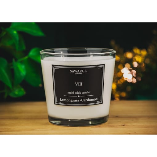 Świeca Zapachowa Sojowa No8 / 70h/Trawa Cytrynowa Kardamon 800g
