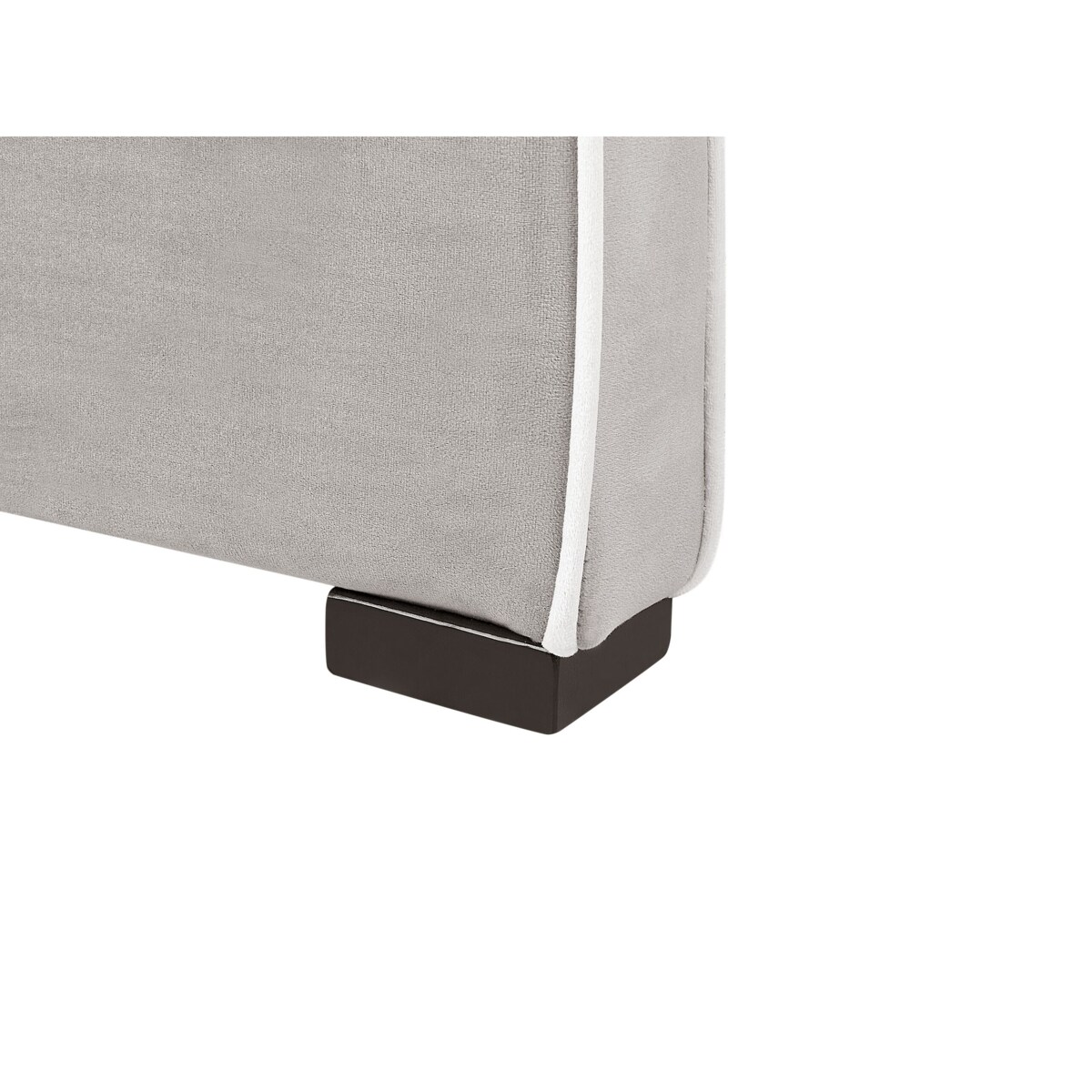 Łóżko welurowe 90 x 200 cm szare NOZAY