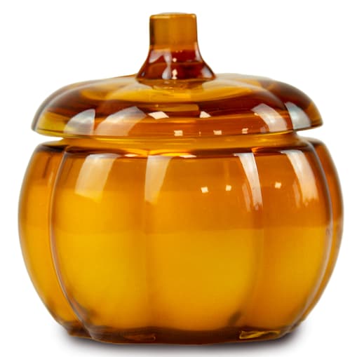 Świeca Na Halloween Jesienna Świeczka Szklana Dynia Dekoracja 11,5 Cm Pomarańczowa