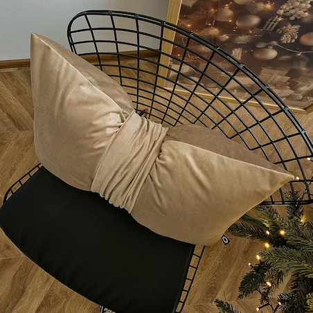 Poduszka XMAS wzór XM48 | Kokarda piaskowa 40 x 60 cm