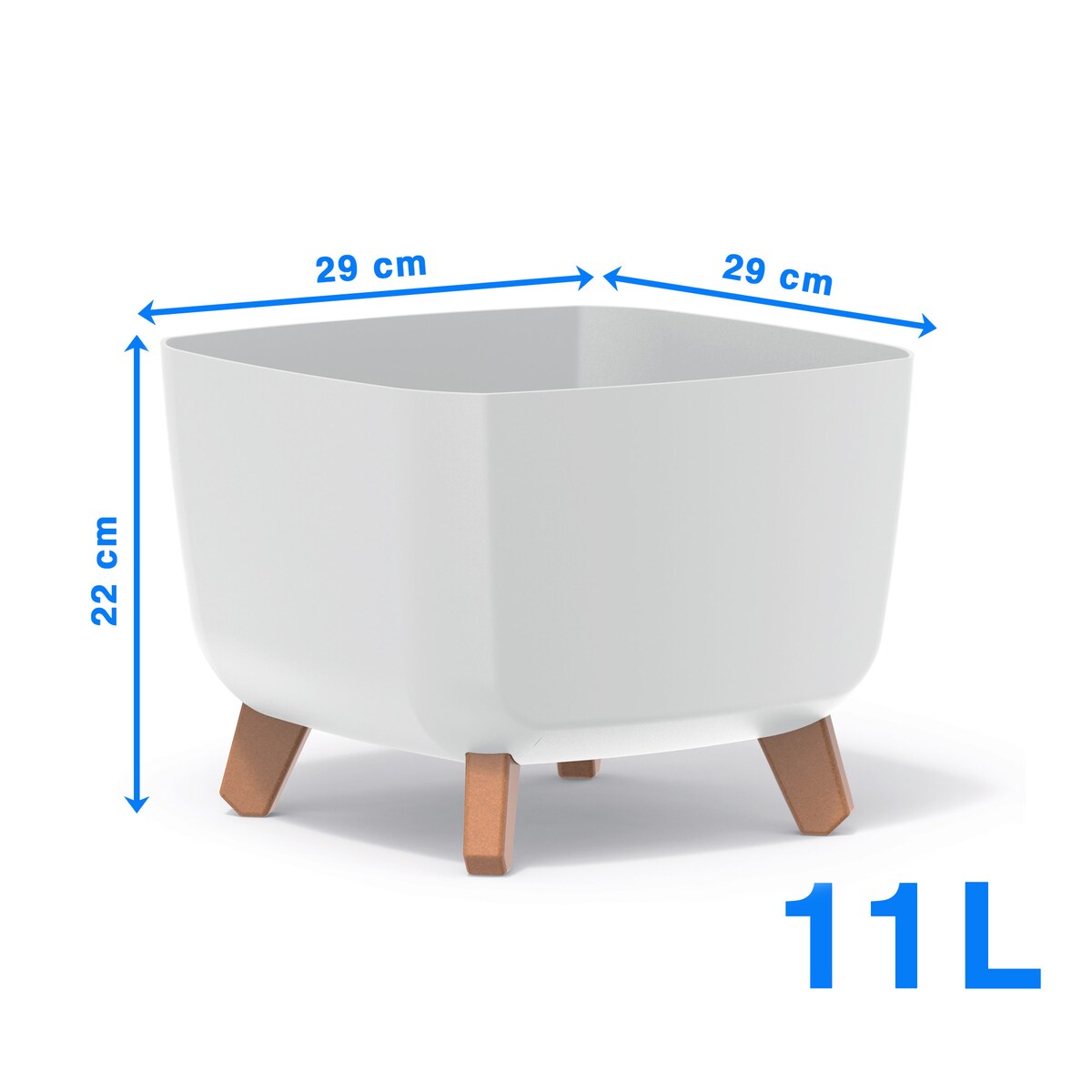 Doniczka Donica Ogrodowa 29 Cm Na Nóżkach Dekoracyjna Biała